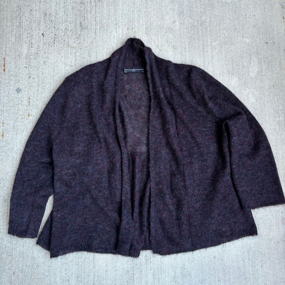 Peruvian Connection Women's Purple Baby Alpaca Sweater Cardigan - Picture 5 of 9